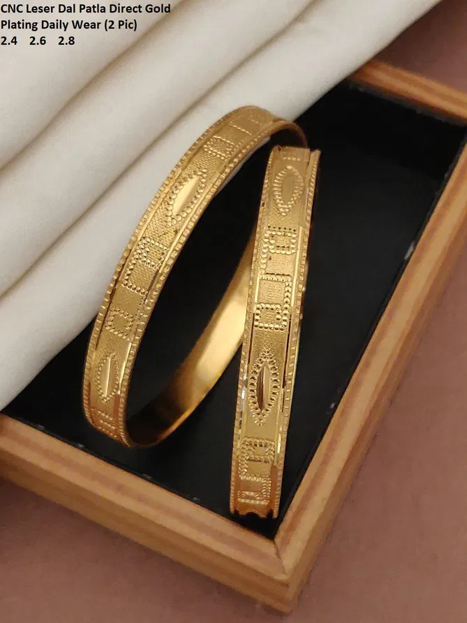 CNC Laser Micro Gold Plating Patla Bangles Catalog
